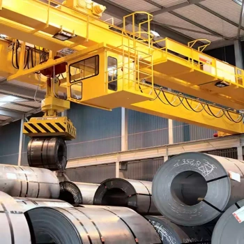 Double Girder Overhead Crane With Rotating Electromagnetic Hanging Beam